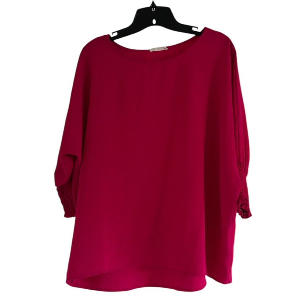 REB in J. Pink Size Small Bat Wing Short Sleeve Blouse